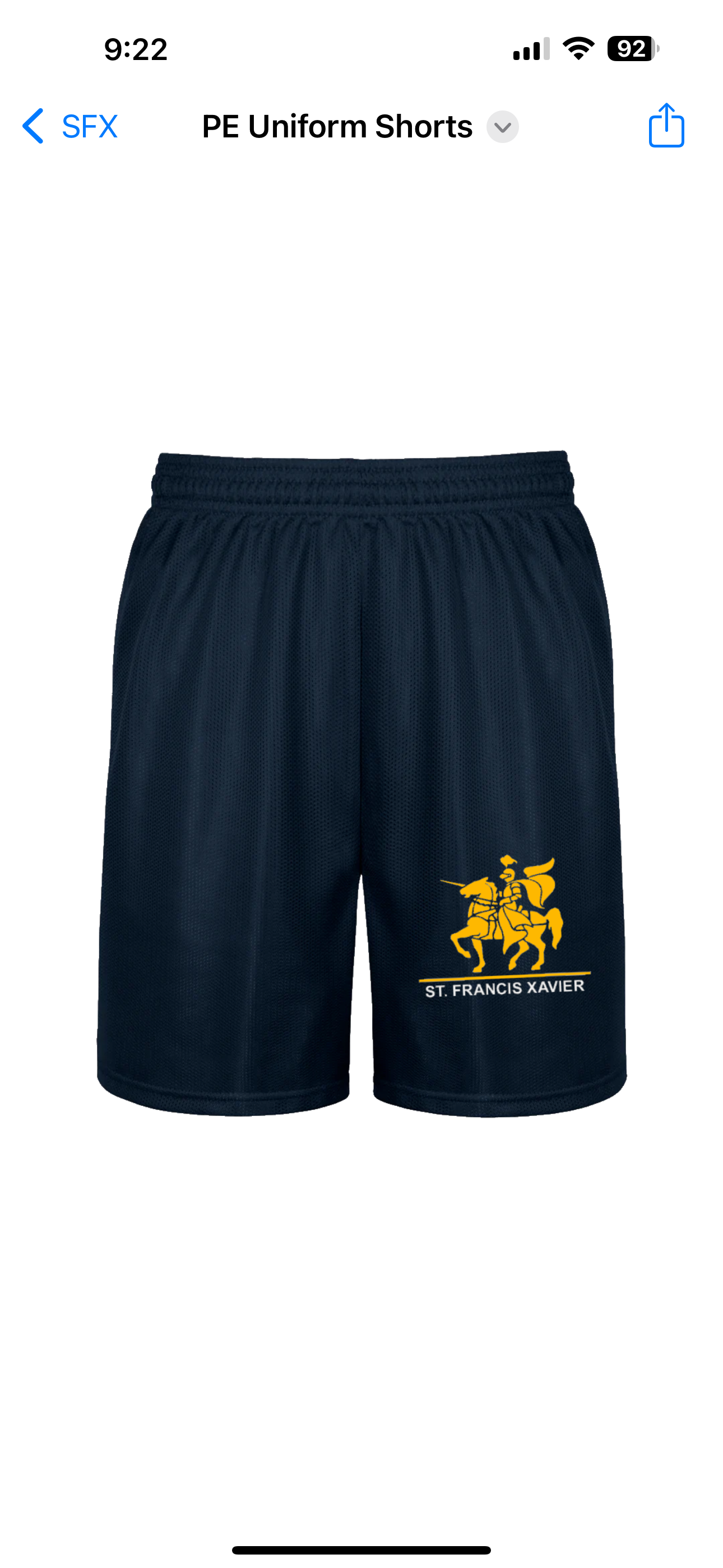Youth PE Jersey Shorts