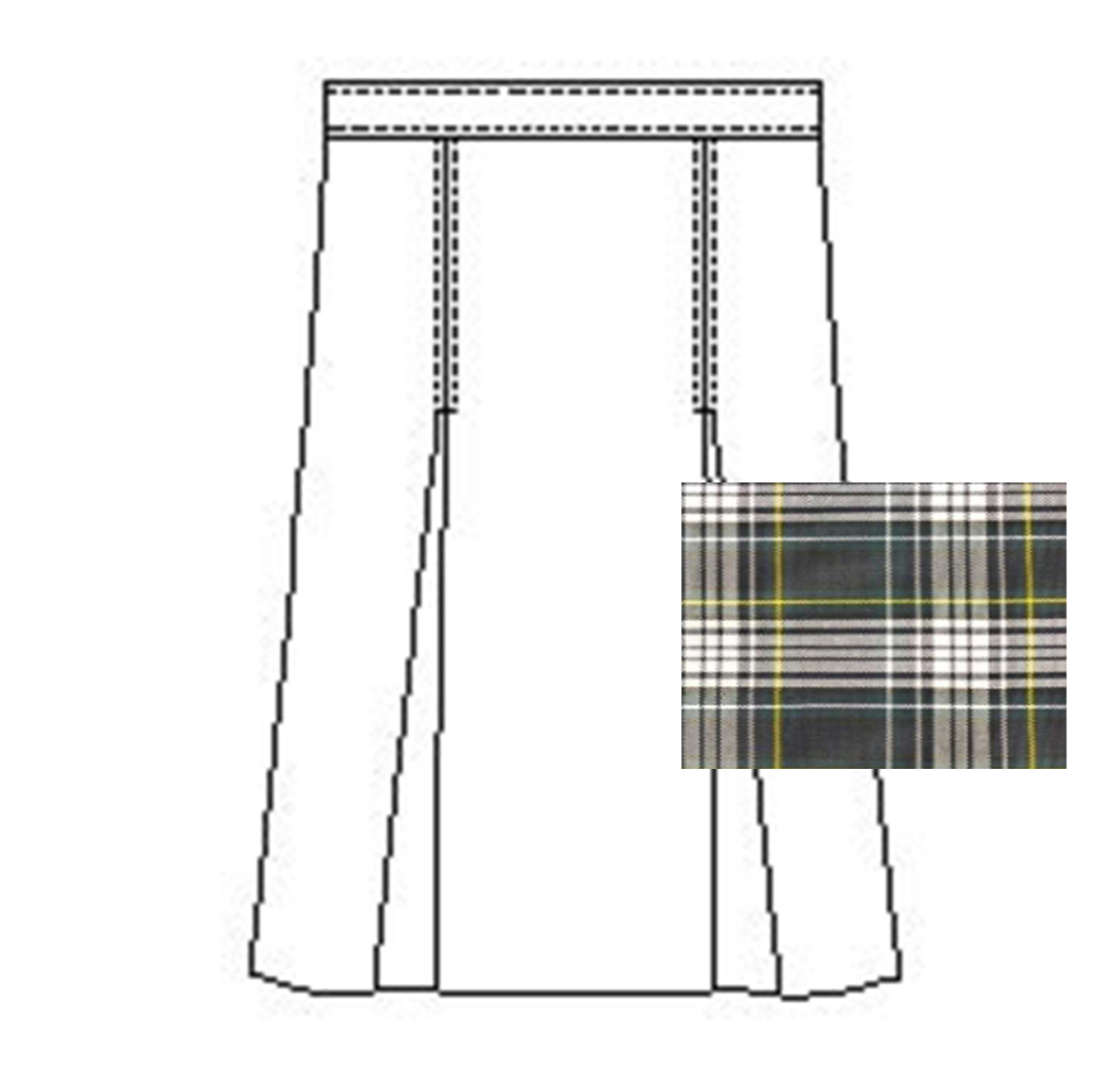 Youth Plaid Skirt Half Size