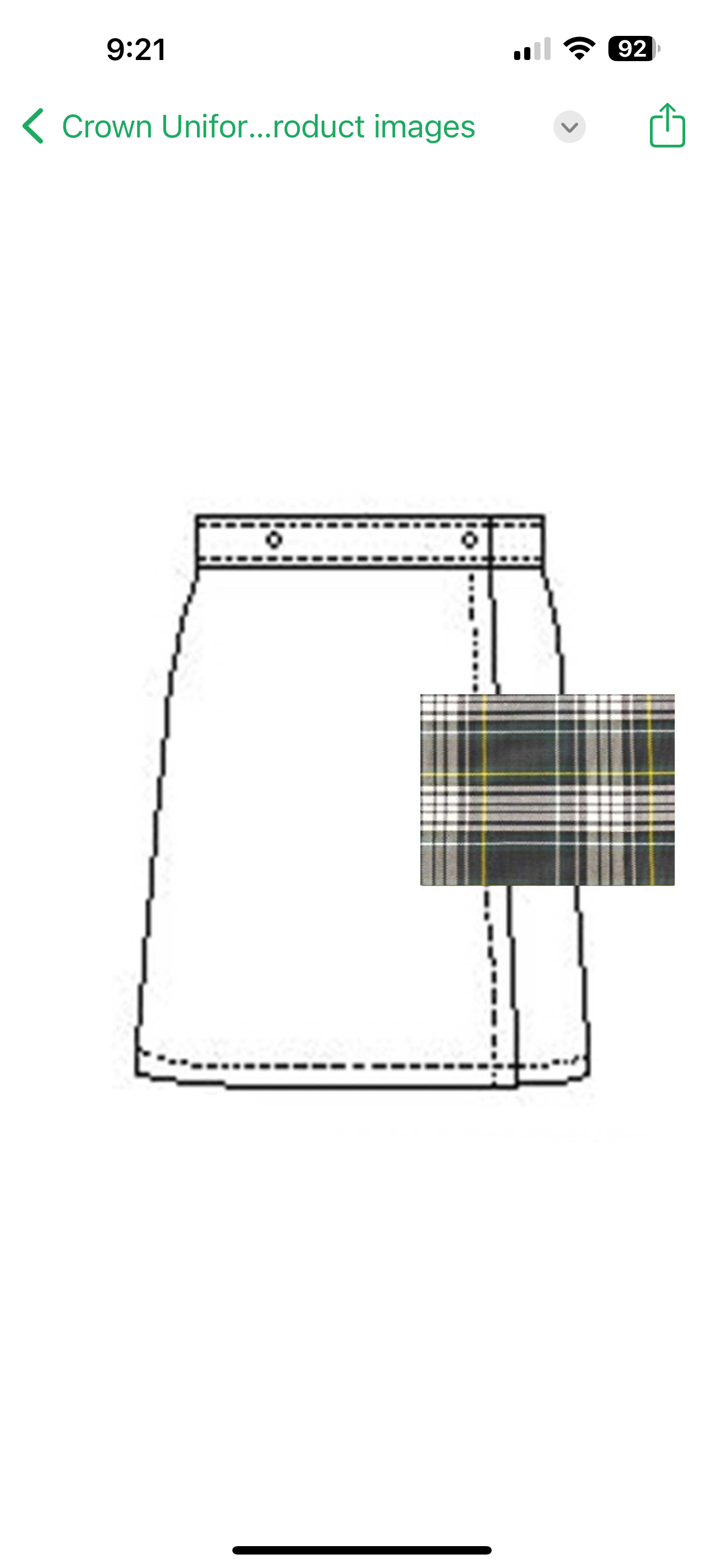 Youth Plaid Skort