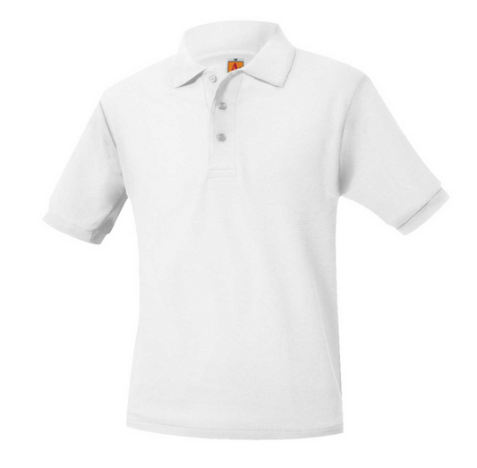 Youth Polo Short Sleeve White