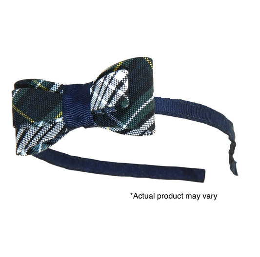 Plaid Headband with Bow