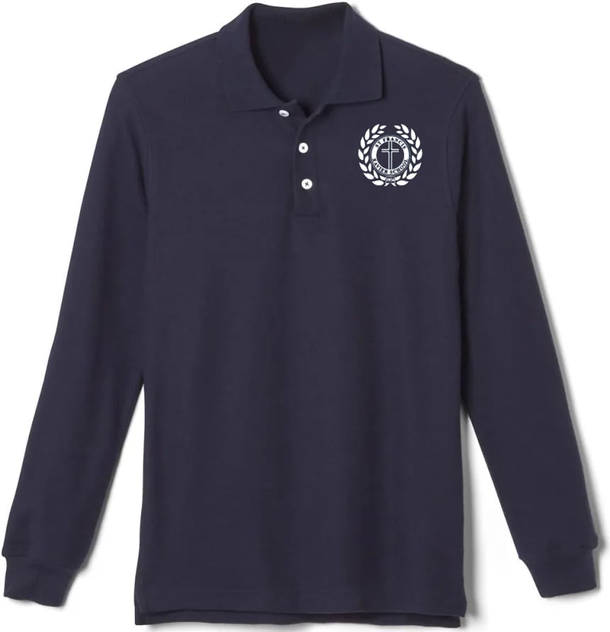 Youth Polo Navy Long Sleeves
